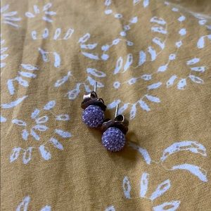 purple sparkleball earrings!